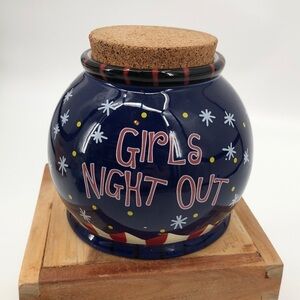 Bella Casa by Ganz “Girls Night Out” Money Collection Jar Bank With Cork Lid